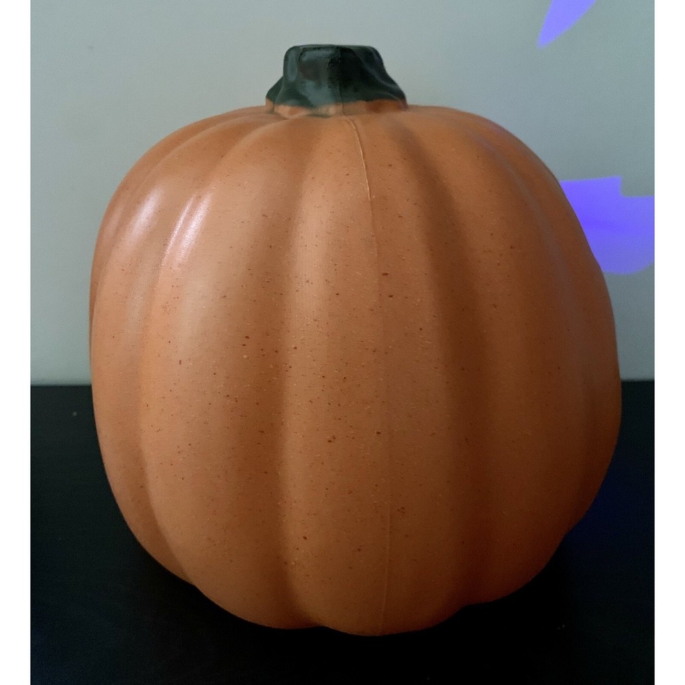 vintage pumpkin blow mold light up battery operated 7.75" tall - Picture 2 of 9